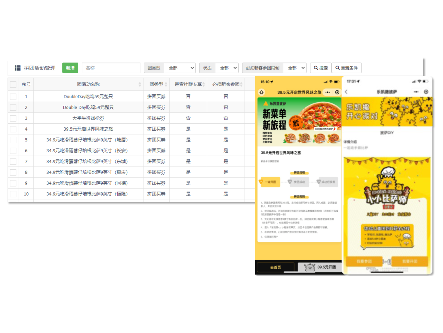 精准营销：拼团